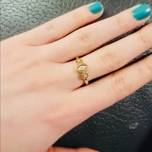 18k gold & diamonds ring - Picture 2 of 6